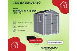 Termékbemutató - KETER MANOR 6 x 8 DD műanyag kerti ház 230448