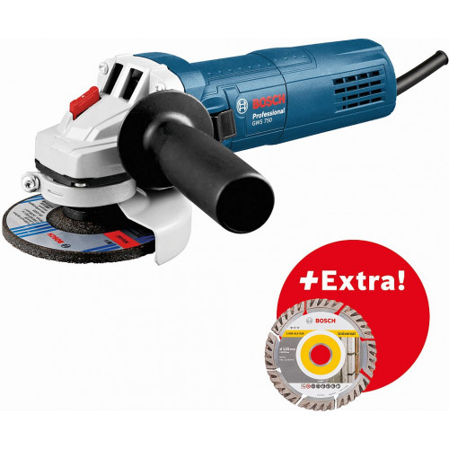 BOSCH GWS 750-125 PROFESSIONAL Sarokcsiszoló, 1x gyémánt lemez 060139400D