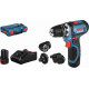 BOSCH GSR 12V-15 FC PROFESSIONAL Akkus fúró-csavarozó (12V/2x2,0Ah) koffer 06019F6000