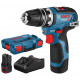 BOSCH GSR 12V-35 FC Akkus fúrócsavarozó 2x3.0Ah gyorstok. L-Boxx 06019H3001