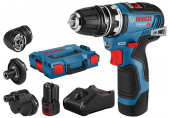 BOSCH GSR 12V-35 FC 2x3.0Ah, 4 adapter, L-Boxx Akkus fúrócsavarozó 06019H3000