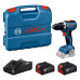 BOSCH GSR 18V-65 PROFESSIONAL Akkus fúrócsavarozó, 2× GBA 4.0Ah, L-case 06019N3231