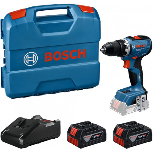 BOSCH GSR 18V-65 PROFESSIONAL Akkus fúrócsavarozó, 2× GBA 5.0Ah, L-Case 06019N3232