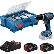 BOSCH GSB 18V-65 PROFESSIONAL Akkus ütvefúró/-csavarozók, 2 x 4.0Ah, L-case 06019N3307