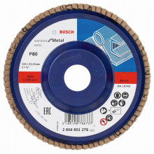 BOSCH X431 legyező csiszolótárcsa, Standard for Metal, 125 mm, 22,23 mm, 80 2608601276