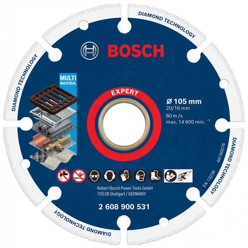 BOSCH EXPERT Diamond Metal Wheel vágótárcsa, 105 x 20/16 mm 2608900531