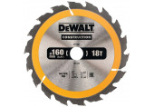 DeWALT DT1931-QZ Contruction Körfűrészlap kézi körfűrészekhez 160x20mm, 18 fog WZ 20°