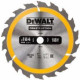 DeWALT DT1951-QZ Construction Körfűrészlap kézi körfűrészekhez, 184 x 20 mm, 24 fog, 18°