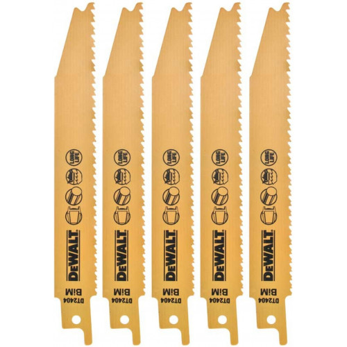 DeWALT DT2404-QZ Bi-Metal Fémvágó kobalt kardfűrészlap 152 mm - 5 db/csomag