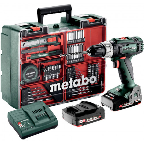 Metabo BS 18 L Set Akkus fúrócsavarhúzó (50Nm/18V/2x2,0Ah) koffer 602321870