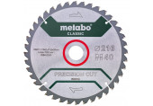 Metabo Fűrészlap Classic 216x30 Z40 WZ 5 ° NEG / B 628652000