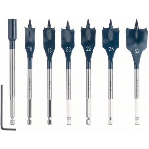 BOSCH 7 részes SelfCut Speed lapos marófúrókészlet, 16–32 mm 2608587009