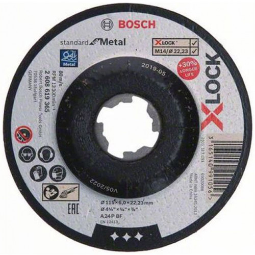 BOSCH PRO Metal X-Lock Csiszolótárcsa, 115x6mm 2608619365