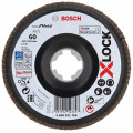 BOSCH X-LOCK Flap discs, angled version, plastic plate X571, 125x22,23mm, G40, 2608621767 BOSCH X-LOCK Flap discs, angled version, plastic plate X571, 125x22,23mm, G40, 2608621767