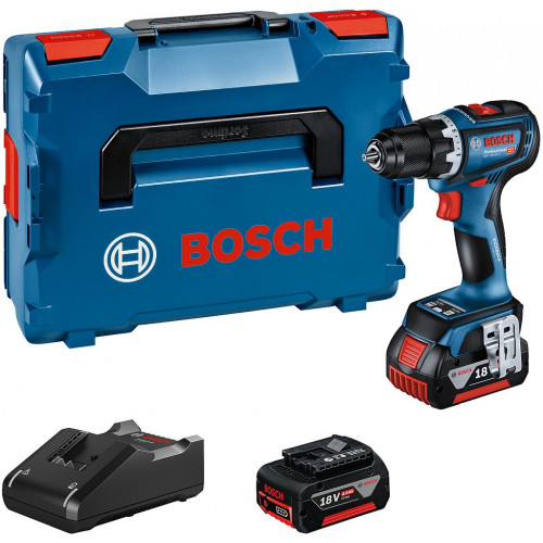 BOSCH GSR 18V-90 C PROFESSIONAL Akkus fúrócsavarozó 2x GBA 4,0Ah, L-BOXX 06019K6003