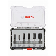 BOSCH 6 részes egyenes élű alakmaróbetét-készlet, 6 mm-es befogószárral 2607017465