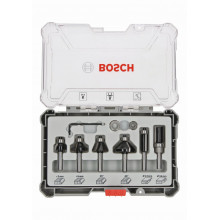 BOSCH 6 részes színelő és szélező alakmaróbetét-készlet, 6 mm-es szárral 2607017468