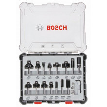 BOSCH 15 részes vegyes alakmaróbetét-készlet, 6 mm-es szárral 2607017471