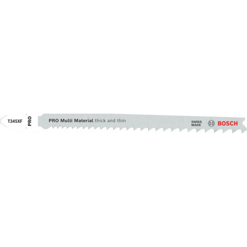 BOSCH PRO Multi Material thick and thin T345XF szúrófűrészlap, 132 mm, 100 db 2608634486