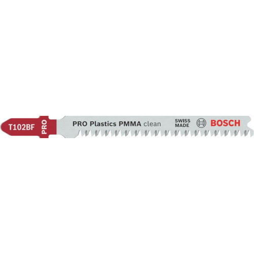 BOSCH PRO Plastics PMMA clean T102BF szúrófűrészlap, 92 mm, 3 db 2608636780