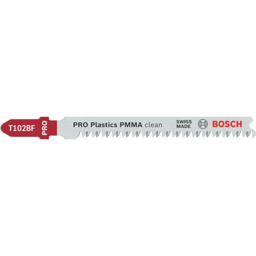 BOSCH PRO Plastics PMMA clean T102BF szúrófűrészlap, 92 mm, 5 db 2608636781