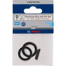 BOSCH Retaining Ring and Pin Set for PRO Impact Socket, 3/8", 4 részes 2608003065