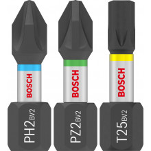 BOSCH PRO Impact csavarbitkészlet, PH2 (5 db)/PZ2 (5 db)/T20 (5 db)/T25 (5 db)/T30 (5 db)