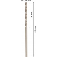 BOSCH PRO Metal HSS-G csigafúrószár, standard hosszúságú, 1,4 x 18 x 40 mm 2608585470