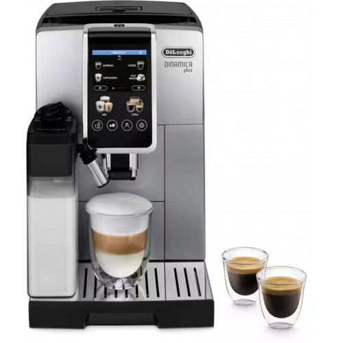 DeLonghi Dinamica Plus Ekspres ezüst automata kávéfőző ECAM380.85.SB