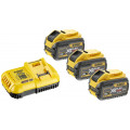 DeWALT DCB118X3-QW Akkumulátor és töltő szett XR FlexVolt DCB118 + 3x DCB547 (54V/9,0Ah)