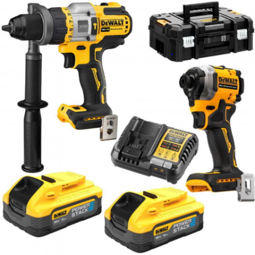 DeWALT DCK2052H2T-QW Gépcsomag (DCD999+DCF850+DCB115+2x5,0Ah PowerStack) Tstak