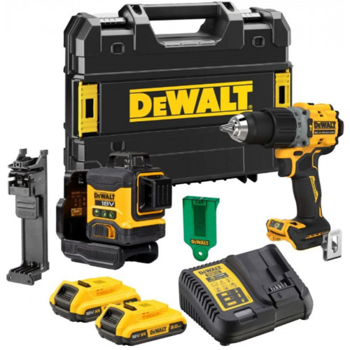 DeWALT DCK2095D2T Akkumulátor készlet (DCLE34031N + DCD805 + DCB115 + 2xDCB183) Tstak