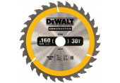 DeWALT DT1932-QZ Contruction Körfűrészlap kézi körfűrészekhez 160x20mm, 30 fog WZ 10°