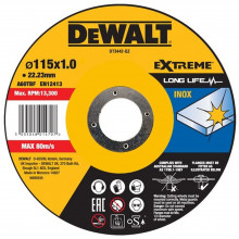 DeWALT DT3442-QZ Vágótárcsa rozsdamentes acélhoz 115 x 22,2 mm