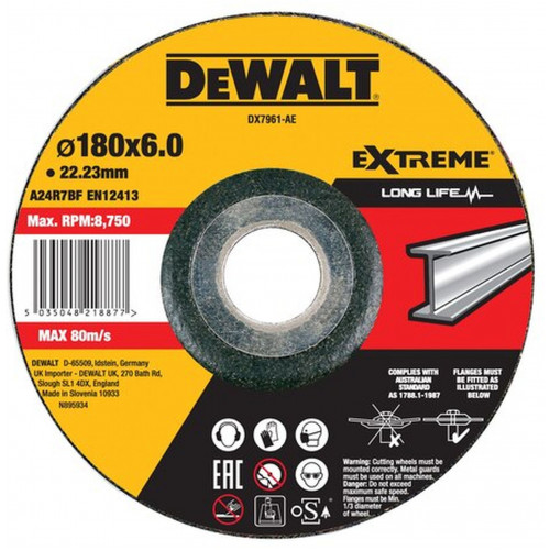 DeWALT DX7961-AE csiszolókorong fémre, 180 x 22,2 mm