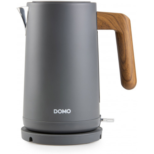 DOMO WOOD YOU Vízforraló 1,7 l, 2200W, rozsdamentes acél, szürke DO9268WK