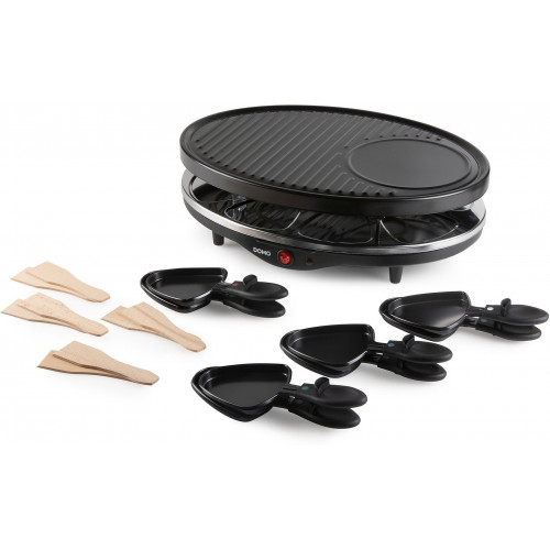 DOMO Raclette grill 8 fő részére, 1200 W, sütőfelülettel (420 × 295 mm) DO9038G DOMO Raclette grill 8 fő részére, 1200 W, sütőfelülettel (420 × 295 mm) DO9038G
