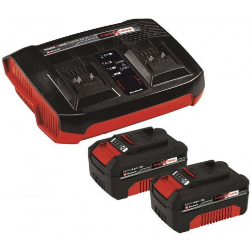 Einhell Akkumulátor + töltő (18V/2x4,0Ah) & Twincharger Kit 1 PXC 4512112