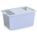 KIS BI BOX L 40L 55x35x28cm világos kék/átlátszó