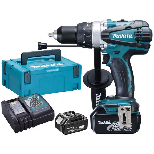 Makita DHP458RTJ Akkus ütvefúró-csavarbehajtó Li-ion, LXT, 18V, 2 x 5,0 Ah, Makpac