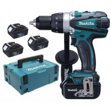 Makita DDF458RF3J akkus fúró-csavarbehajtó Li-ion ( 91 Nm/3x3,0Ah/18V) Makpac