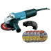 Makita 9558HNRX1 Sarokcsiszoló lágyindítással (840W/125mm) + 5db Vágótárcsa