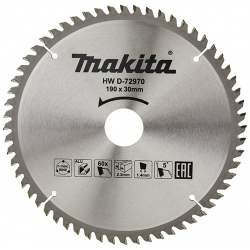 Makita D-72970 Standard TCT körfűrészlap, 190x30mm 60Z