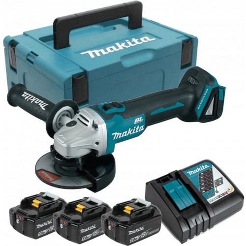 Makita DGA504RT3J Akkus sarokcsiszoló (125mm/18V/3x5,0Ah) Makpac