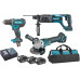 Makita DLX3078TX1 Akkus gépszett DGA504+DHR241+DDF482 Li-ion LXT 18V (3x5,0Ah+DC18RC)