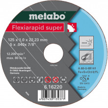 Metabo Flexiarapid Super vágótárcsa 125 x 0,8 x 22,23 inox, TF 42 616209000