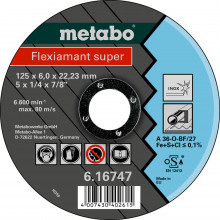 Metabo Flexiamant Super vágótárcsa 125 x 6,0 x 22,23 inox, SF 27 616747000