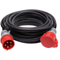 SOLIGHT hosszabbító kábel 20m, 400V / 16A, fekete, gumi kábel H05RR-F PS63-16A