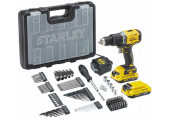 Stanley SFMCD715D2A-QW V20 Akkus ütvefúró-csavarozó készlet (60Nm/18V/2x2,0Ah), koffer