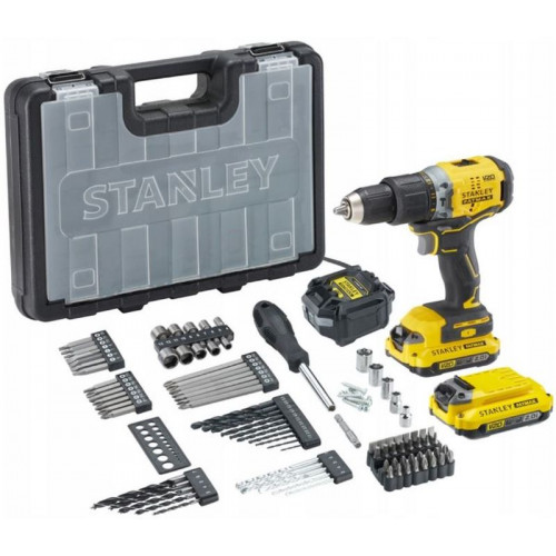 Stanley SFMCD715D2A-QW V20 Akkus ütvefúró-csavarozó készlet (60Nm/18V/2x2,0Ah), koffer